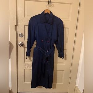 Navy Blue Trench Coat